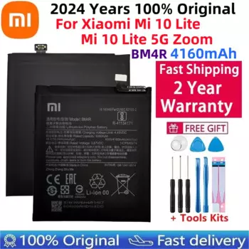 2024 года, 100% оригинальный аккумулятор для телефона BM4R 4160 мАч для Xiaomi Mi 10 Lite 10Lite 5G, сменные аккумуляторы с зумом, быстрая доставка