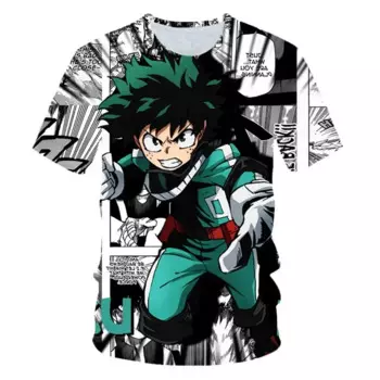 2024 Japanese Anime My Hero Academia 3D Print Tshirts Men Women Casual Harajuku Boy Girl T Shirt Summer Funny Kids T-Shirt