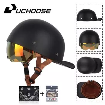 2024, летний ретро мотоциклетный винтажный полушлем с открытым лицом для взрослых, бейсбольная кепка, шлемы для детей, мотокросс, для мужчин, женщин и детей