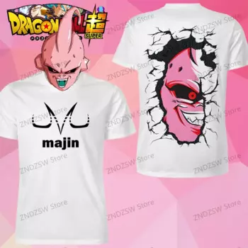 2024 Majin Buu Men's T Shirt Dragon Ball 110-6XL Summer the Boys Hip Hop Oversized Tops Fashion 3D Streetwear Clothes Y2k Anime