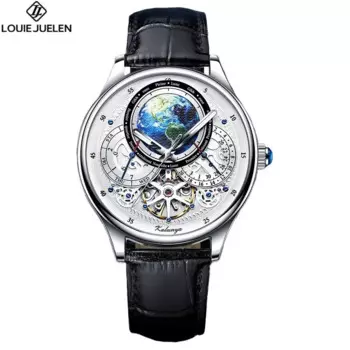 2024 Механические Мужские автоматические часы с турбийоном, мужские водонепроницаемые часы, мужские часы с кожаным ремешком, 3D наручные часы,