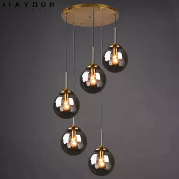 2024 Modern Art Glass Ball LED Chandelier Kitchen Dining Room Bedhead Wall Store Interior Chandelier Home Lighting Decoration