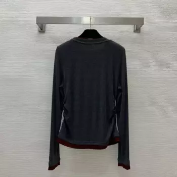 2024, модная новая женская элегантная футболка с круглым вырезом, приятная для кожи, удобная и теплая толстовка с круглым вырезом, женская теплая