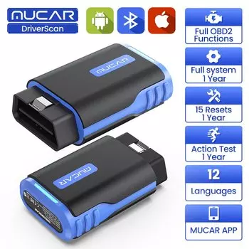 2024 MUCAR Driverscan OBD2 сканер Инструменты Автоматическая полная система diagnotisc 15 сброс IMMO активный тест двунаправленный считыватель кода 1 год