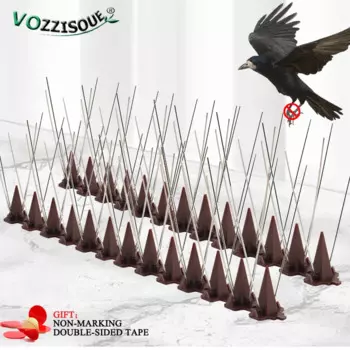 2024 несколькие комбинированные полипропиленовые пластиковые шипы из нержавеющей стали против птиц шипы против голубей уличные садовые Фотообои