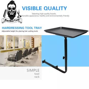 2024 New Barbershop Chair Tray Adjustable Height Tray Barber Hairdressing Tools Storage Stand Professional Salon Accessories