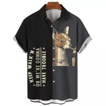 2024 New Men's Shirts 3d Animal Printed Hawaiian Shirts For Men's Daily Casual Short Sleeve Shirts Oversized Loose Men Clothing
