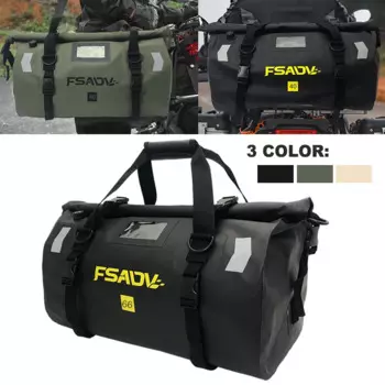 2024 NEW Motorcycle Bag Waterproof PVC Tail Bags Reflective Tail Duffle Bag Saddle Dry Luggage Outdoor Bag For BMW R1250GS