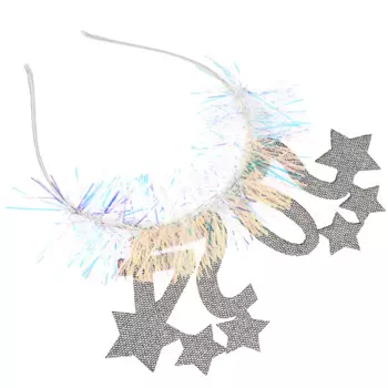 2024 New Year Headdress Glitter Star Hair Hoops 2024 Hairbands Party Accessories Decorative Props Easy Storage