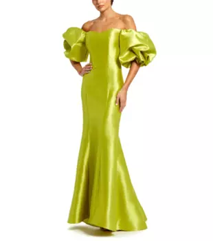 2024 Newest Green Custom Evening Dress Straight Shoulder Corset Long Mermaid Dress To Ground Length Satin Fabric Available Color