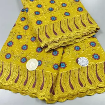 2024 Новая африканская французская швейцарская кружевная ткань с камнями 2024 нигерийское высококачественное свадебное платье с вышивкой