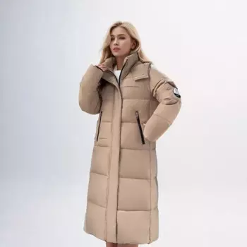 2024, новая модная женская повседневная пуховая хлопковая куртка в Корейском стиле, женская версия, удлиненная свободная и толстая куртка до колена