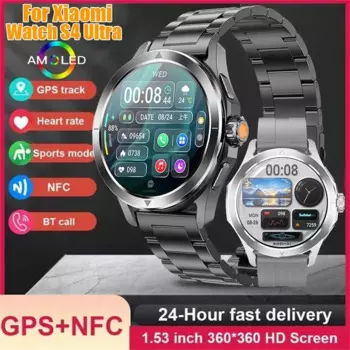 2024 Новинка для Xiaomi Watch S4 Спортивные Смарт-часы Мужчины AMOLED Экран NFC GPS Компас Сердечный ритм Водонепроницаемые Bluetooth-вызовы SmartWatch