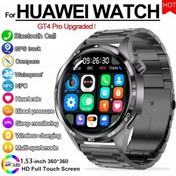 2024 Новые оригинальные спортивные умные часы для Huawei Watch 5 Pro, мужские AMOLED-экраны, GPS Compas, водонепроницаемые умные часы с пульсометром и вызовом BT