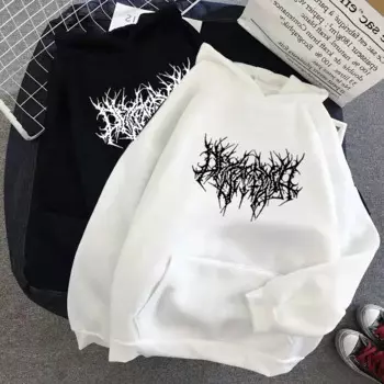 2024, новые пары, корейский стиль, женский свободный плюшевый пуловер с капюшоном и принтом, женский пуловер с длинными рукавами, осень и зима