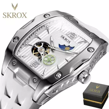 2024, новые роскошные автоматические механические часы с фазой Луны и турбийоном, высококачественные резиновые водонепроницаемые спортивные мужские часы Relogio