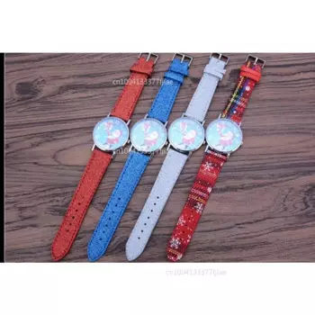 2024, новые женские часы с рождественской елкой, повседневные кварцевые наручные часы, яркие цветные часы с кожаным ремешком, женские часы, подарок Reloj