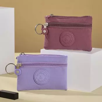 2024, новый холщовый кошелек для монет, износостойкий водонепроницаемый держатель для кредитных карт с кольцом для ключей, кошелек, сумка для денег, мужской и женский