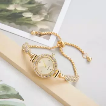 2024, новый роскошный браслет, женские часы, браслеты, часы с бриллиантами, модные кварцевые женские наручные часы с круглым цветком часы Reloj Cuarzo