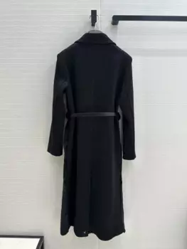 2024, осенне-зимнее модное новое женское плюшевое пальто с лацканами, ветровка, пальто с поясом, дизайн талии, женское пальто