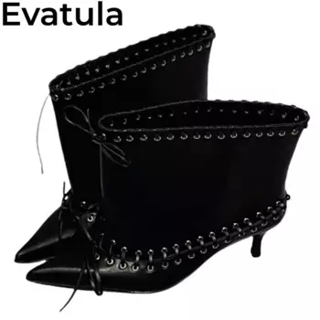 2024, осенние модные ботильоны из натуральной кожи с острым носком, женские короткие ботинки «Челси» на шнуровке, рыцарские длинные ботинки Botas Mujer