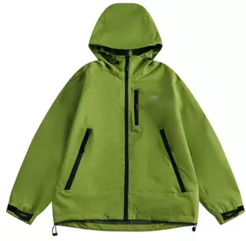 2024, осенняя однотонная твердая куртка с капюшоном и молнией, японская ретро уличная функциональная куртка для мужчин, размер 3XL