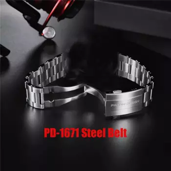 2024 PAGANI DESIGN PD1671 007 Мужские часы Оригинальный ремешок для часов из нержавеющей стали 20 мм