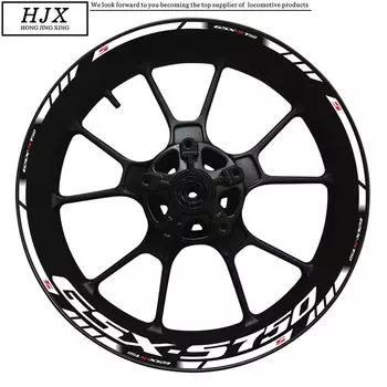 2024 Полный мотоциклетный костюм Suzuki Gsx-s750 Gsxs750 наклейка с толстыми краями полоса обод логотип наклейка Hub