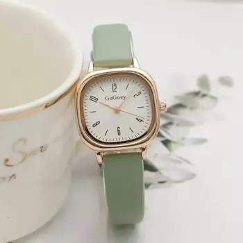 2024 повседневные наручные часы ретро квадратный кварцевый цифровой мини циферблат кожаный ремешок модные часы водонепроницаемые наручные часы для женщин