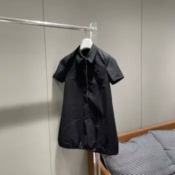 2024 Ранняя весна Модная новинка Женская одежда нейлоновое платье с коротким рукавом 0321