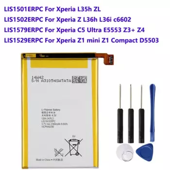 2024 Replacement Battery LIS1501ERPC For L35h Xperia ZL ZQ C650X Xperia Z L36h/i c6602 C5 Ultra E5553 Z3+ Z4 Z1mini Z1 Compact