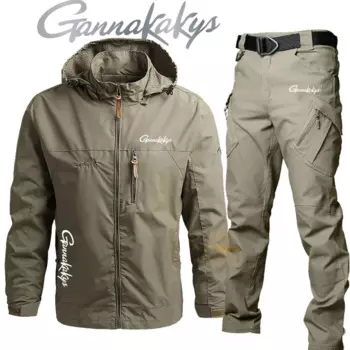 2024 рыболовный комплект, новый походный костюм, осенняя рыболовная куртка, уличные спортивные брюки, велосипедный ветрозащитный рыболовный костюм