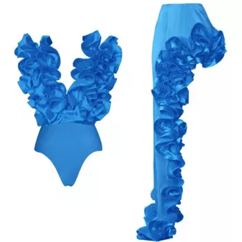 2024 сексуальный красный 3D Цветочный цельный комплект с оборками и юбкой, купальник, пляжная одежда, женское платье, купальный костюм, монокини, боди