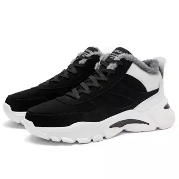 2024 Winter Sneakers Cotton Shoes for Men Plush Warm Short Boots Men's Light Sports Shoes Concise Work Shoes Кроссовки Мужские