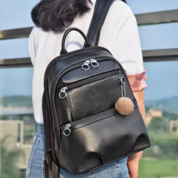 2024 высококачественный кожаный вместительный рюкзак для женщин, модный дорожный рюкзак с улучшенным сенсором, простой трендовый рюкзак для отдыха