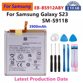 2024 years New EB-BS912ABY 3900mAh Replacement Battery For Samsung Galaxy S23 SM-S911B Mobile Phone Batteries + Tools