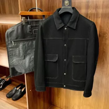 2024AW Новая высококачественная шерстяная кашемировая мужская куртка с большим карманом на клипсе, мужская одежда, мужские зимние куртки, куртки