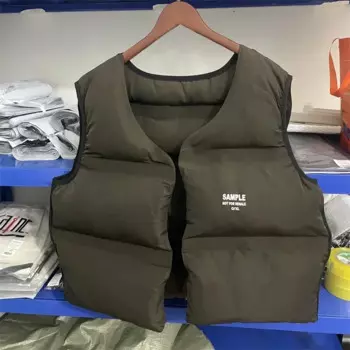 2024fw сезон оверсайз 8 Kanye West жилет куртки для женщин 1:1 Двусторонняя пригодная для носки утепленная мужская одежда