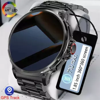 2024New 1.85-inch Ultra HD Smart Watch GPS Track Bluetooth Call 710 Mah Large Battery Sport Fitness Smartwatch For Huawei Xiaomi