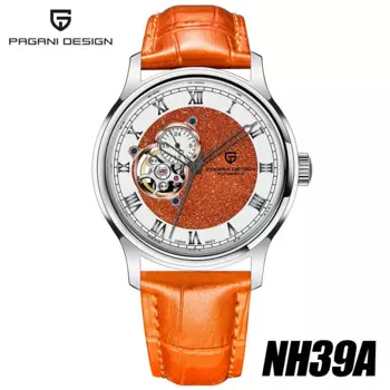 2024Новые Pagani Design Модные автоматические механические мужские часы с турбийоном NH39 из нержавеющей стали с сапфировым стеклом Водонепроницаемые часы reloj hombre