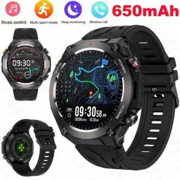 2024Новый GPS спортивный трекер Смарт-часы для мужчин и женщин Компас Монитор сердечного ритма и здоровья 1ATM Водонепроницаемые умные часы с аккумулятором 650 мАч