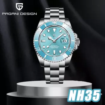 2024PAGANI DESIGN мужские спортивные роскошные автоматические механические часы NH35 из нержавеющей стали с сапфировым стеклом 100M водонепроницаемые часы reloj hombre