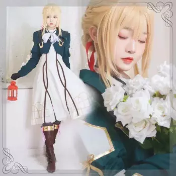 2025 Anime Violet Evergarden Cosplay Costumes Dress Vestido Halloween Costumes for Women Suit Wig Party A Uniform Lolita Clothes