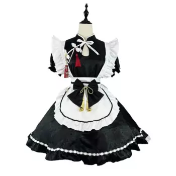 2025 Chinese Style Maid Lolita Cosplay Costume S-5XL Women Cheongsam Dress Halloween Party Waitress Role Play Animation Show