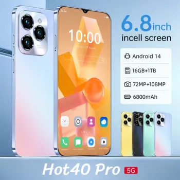 2025 Global Version Hot 40 Pro Smartphone Android Original Phone 5G 6.8 Inch HD Screen 108MP Camera Unlocked Celular Cellphone