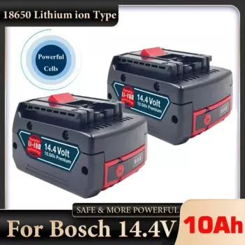 2025 High Capacity 14V/14.4V 10Ah Rechargeable Lithium Battery Pack for Bosch Cordless Drill Screwdrivers BAT607, BAT607G, BAT61