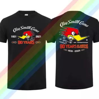 2025 Men Mr. Horsepower T Shirt Casual Clay Smith Cams 90th Anniversary T-shirt Graphic Sports Tops Breathable Streetwear S-3XL
