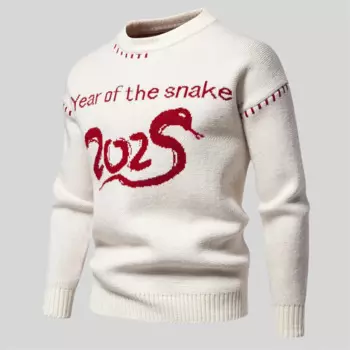 2025 мужской зимний вязаный свитер, толстые пуловеры, теплые мужские новогодние свитера для мужской одежды, облегающий свитер с надписью, мужской