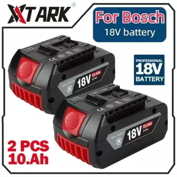 2025 NEW 18V 10Ah Rechargeable Li-ion Battery For Bosch 18V Power tool Backup Portable Replacement BAT609 Indicator light