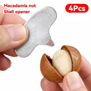 2025 New 4pcs/set Mini Nut Crackers Stainless Steel Macadamia Walnut Opener Portable Camping Kitchen Accessories Nut Tools